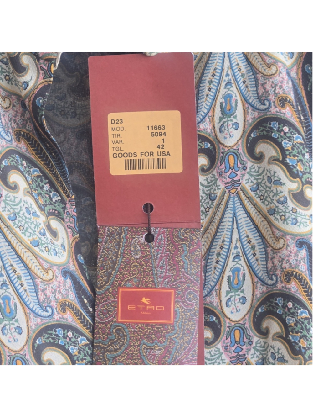 NWT ETRO Paisley Print Ruffle Maxi Dress Size IT 42 US 6 Style 1529895 - Picture 7 of 14